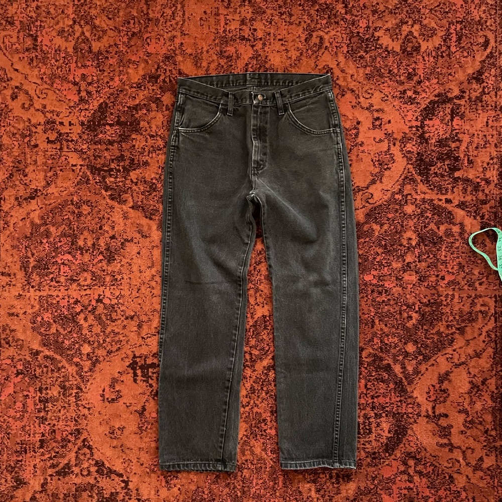 Rustler Men's Washed Black Straight Jeans